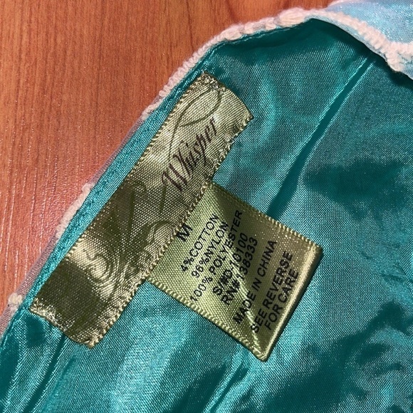 Whisper women’s turquoise and cream dress with lace Size Medium - Picture 5 of 9